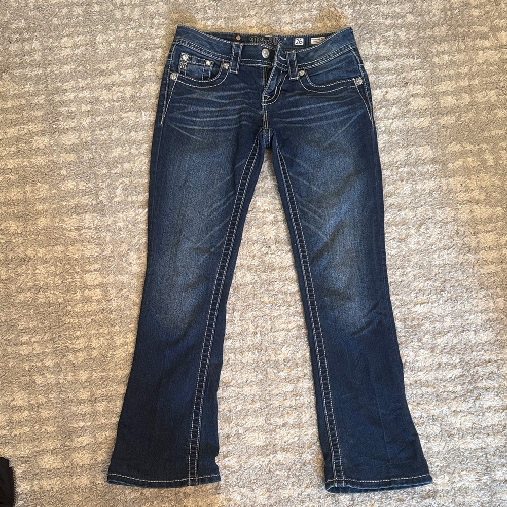 Miss Me Dark Blue Boot Cut Jeans